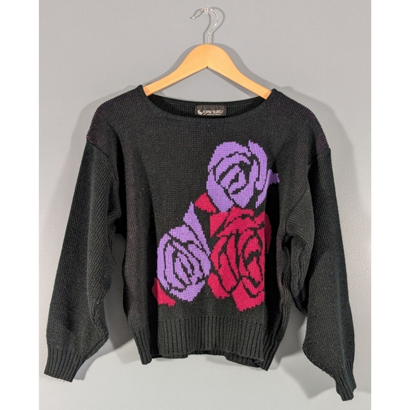 Vintage Sweaters - Sophisticates by Jonathan Martin floral knit crewneck sweater